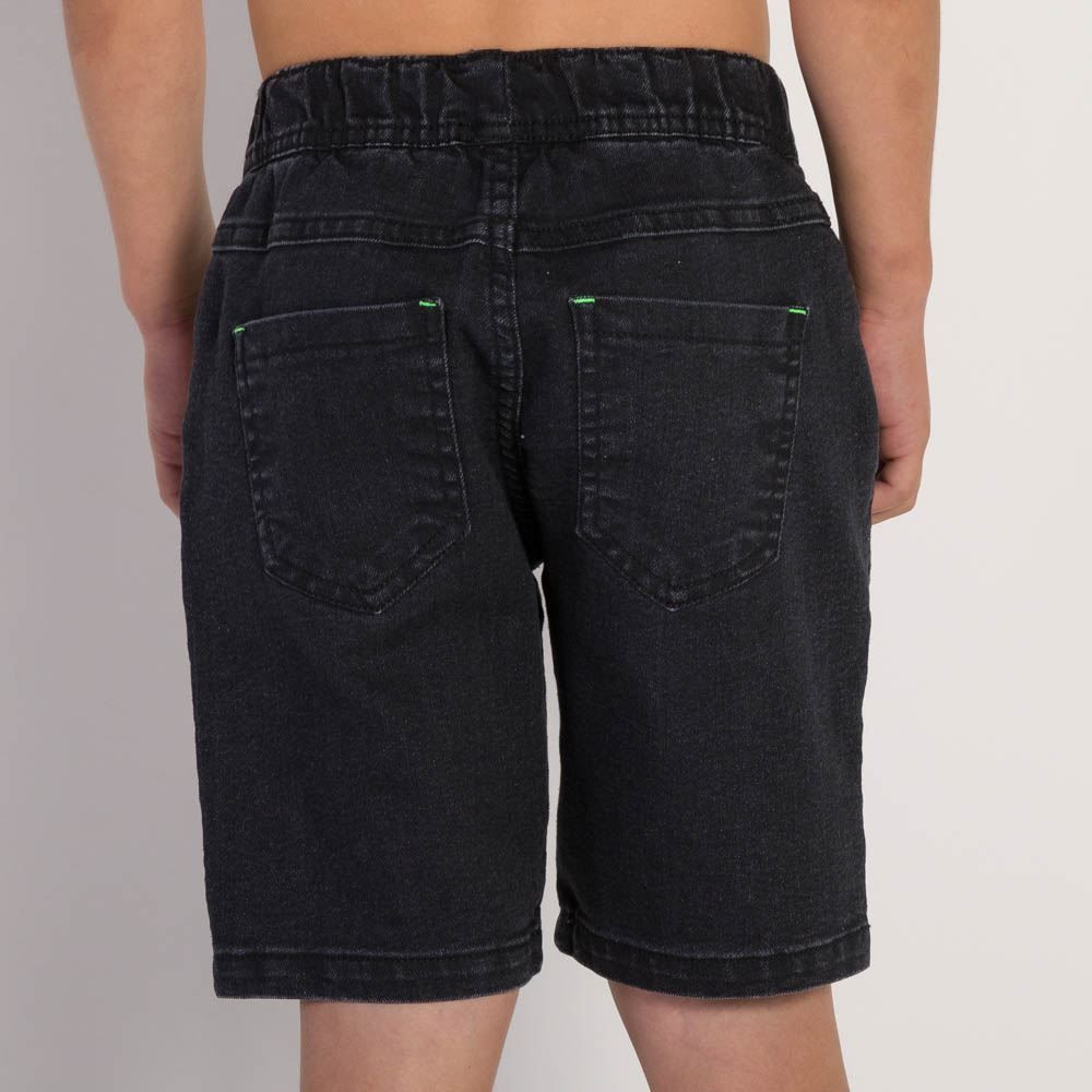 Bermuda 4 a 10 anos Jeans Jogger com Bolsos Hot Dog