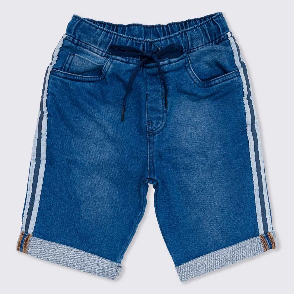 Bermuda 4 a 10 anos Jeans Jogger Galão Hot Dog