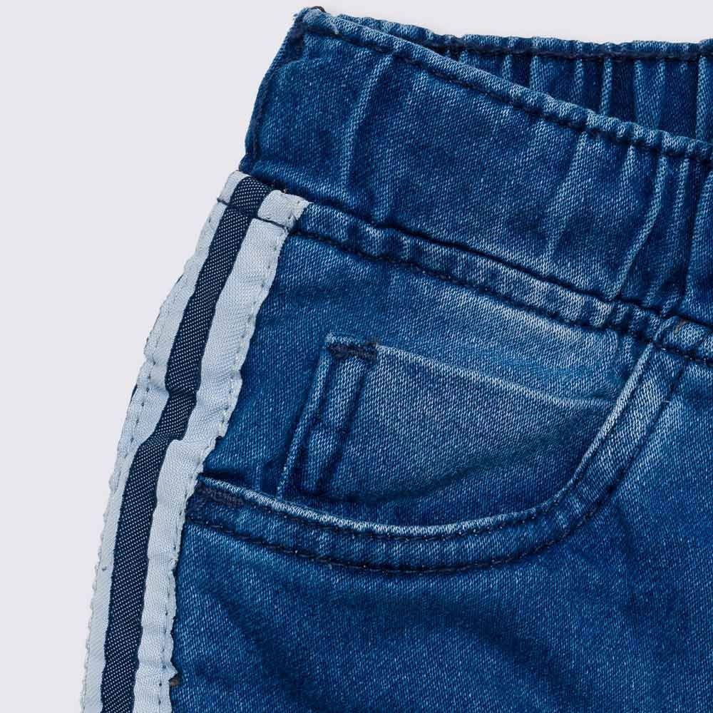 Bermuda 4 a 10 anos Jeans Jogger Galão Hot Dog