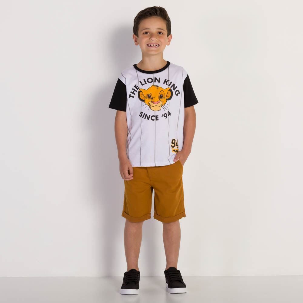 Bermuda 4 a 10 anos Masculino Sarja Jogger Hot Dog