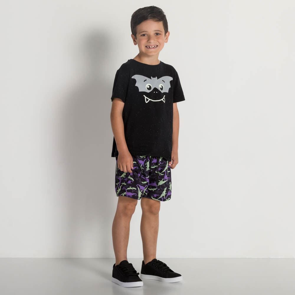 Bermuda 4 a 10 anos Microfibra Camuflado Hot Dog