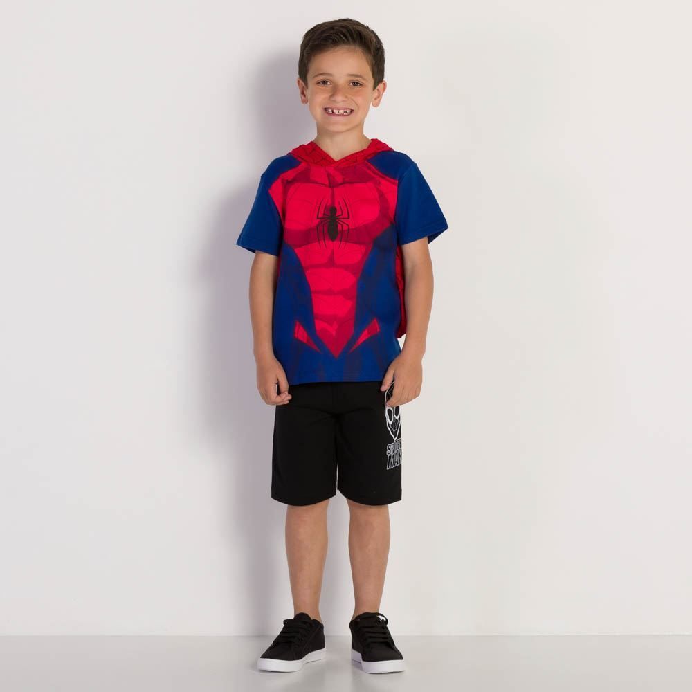Bermuda 4 a 10 anos Moletinho Spider Man Brandili