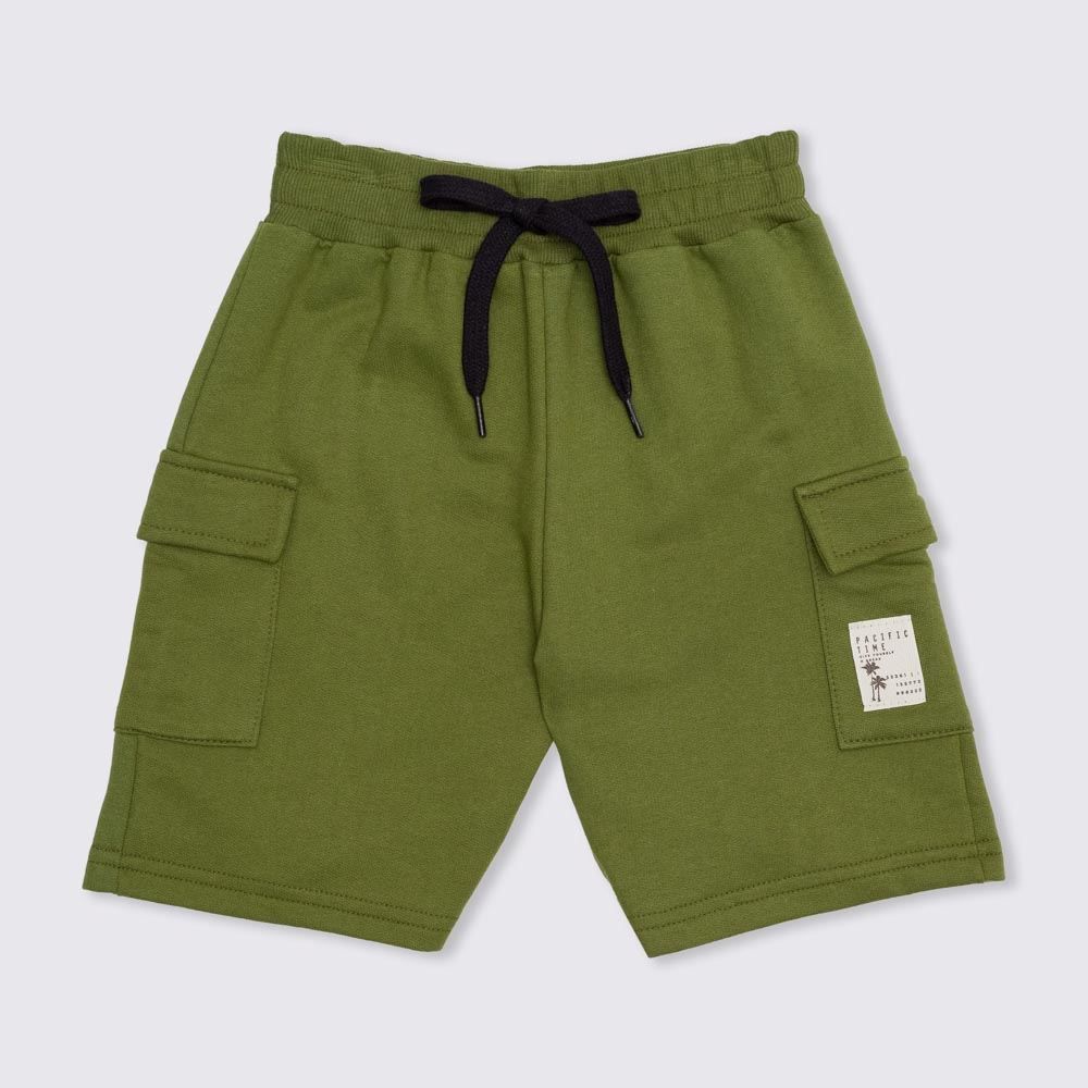 Bermuda 4 a 10 anos Moletom com Bolsos Cargo Hot Dog