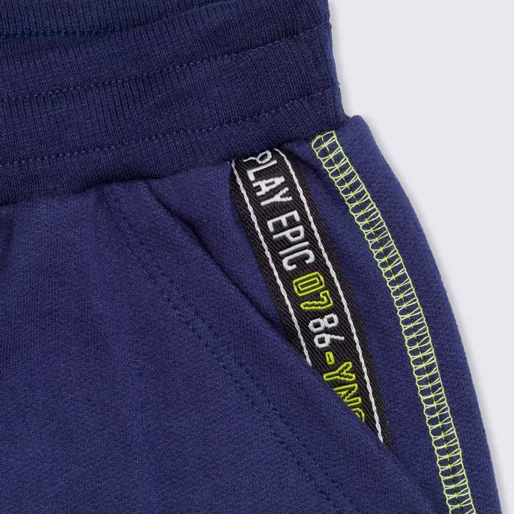 Bermuda 4 a 10 anos Moletom Fita Bolsos Hot Dog