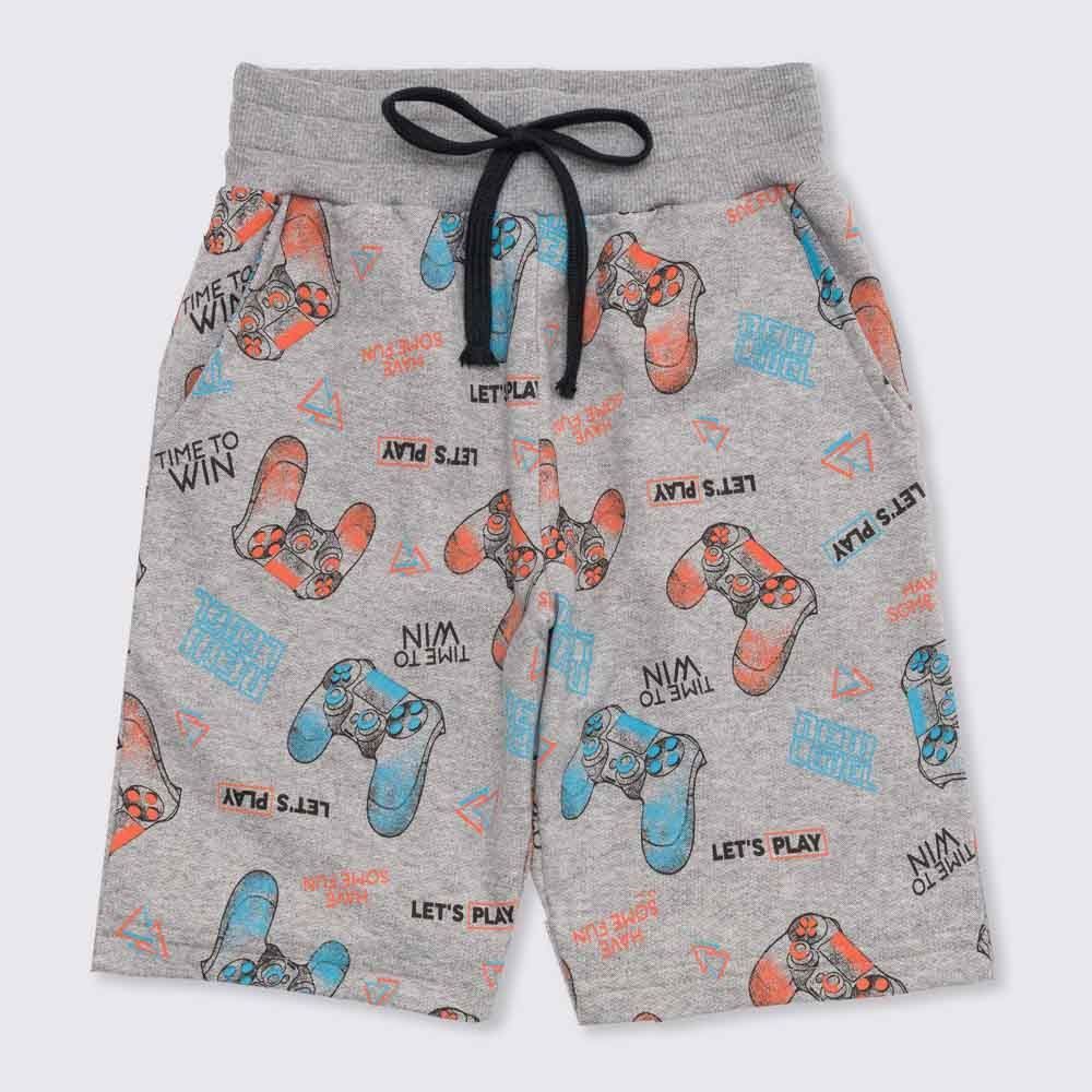 Bermuda 4 a 10 anos Moletom Game Rotativo Hot Dog