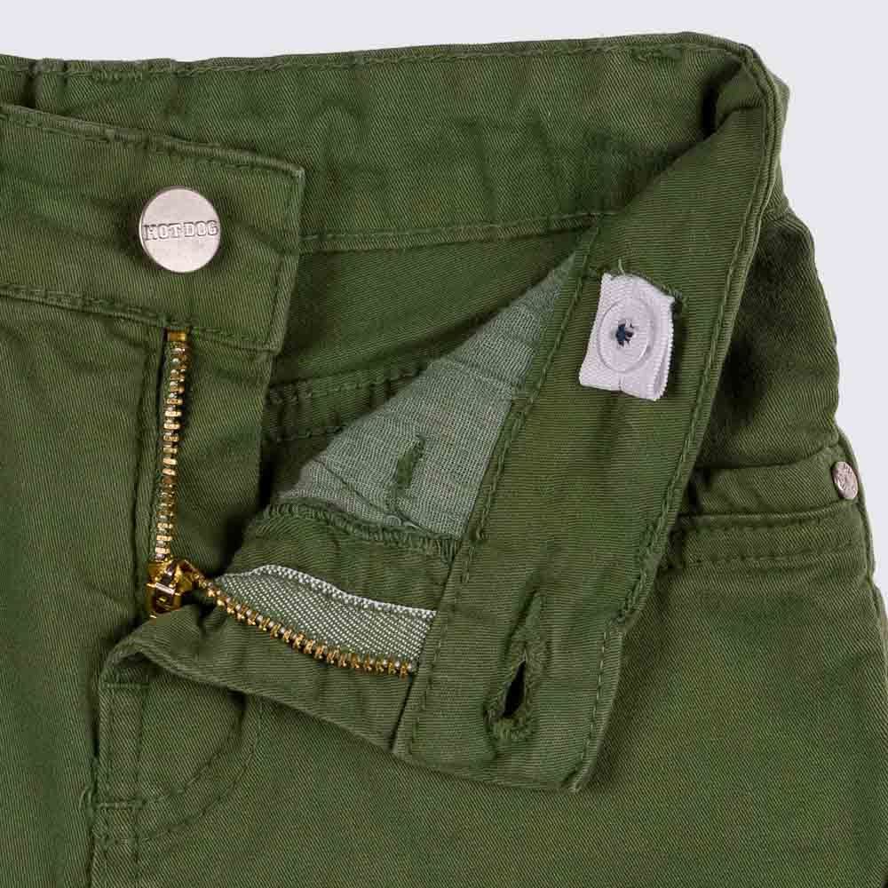 Bermuda 4 a 10 anos Sarja + Bolsos Hot Dog