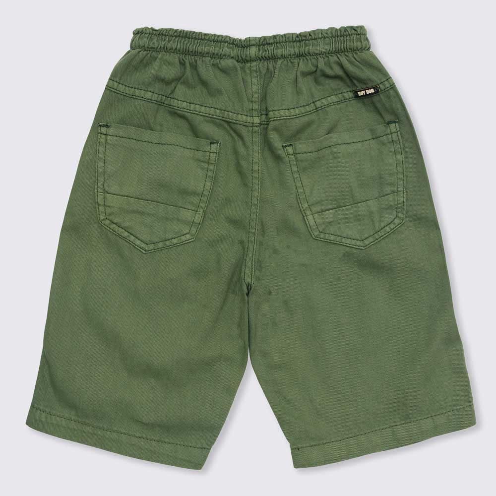 Bermuda 4 a 10 anos Sarja Elástico Cós Hot Dog