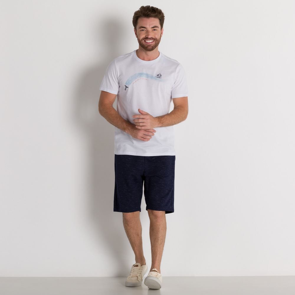 Bermuda com Bolso Listrada Marc Alain