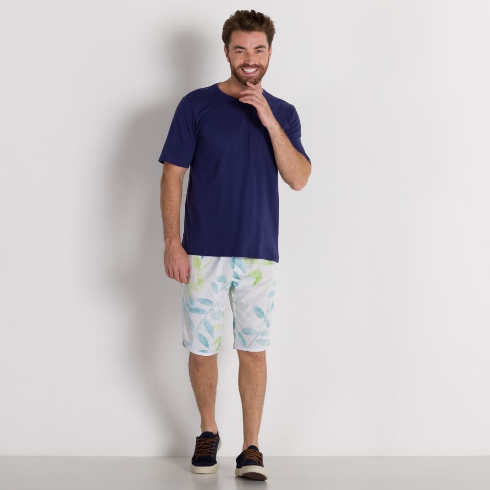 Bermuda com Elastano Curta Marc Alain