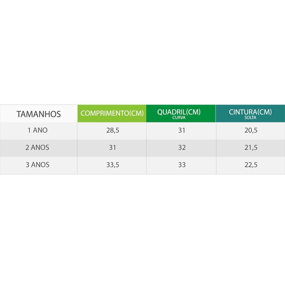 Bermuda de 1 a 3 Anos Sarja com Recorte Yoyo Kids