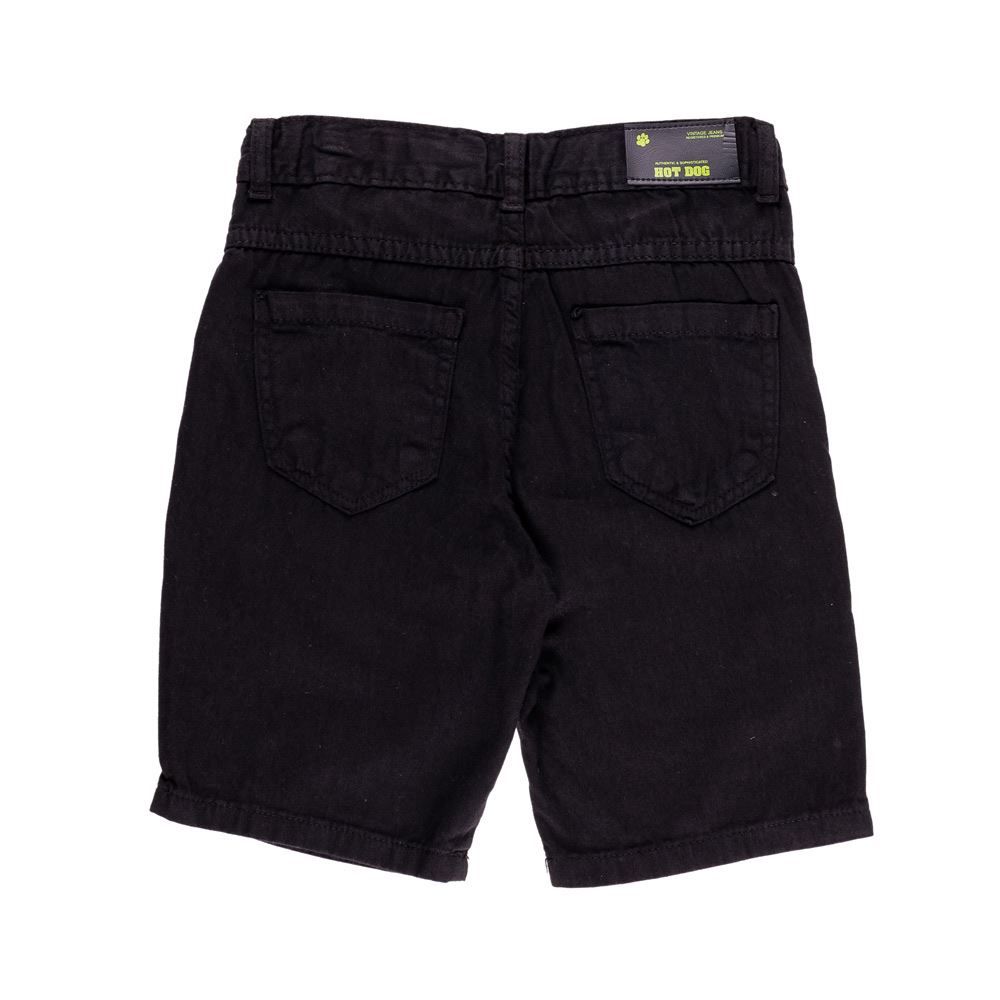 Bermuda de 4 a 10 Anos Sarja com Bordado Hot Dog