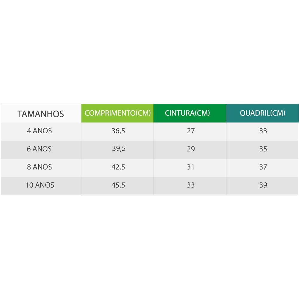 Bermuda de 4 a 10 Anos Sarja com Bordado Hot Dog