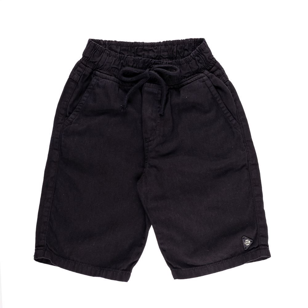 Bermuda de 4 a 10 Anos Sarja Jogger com Travete Hot Dog
