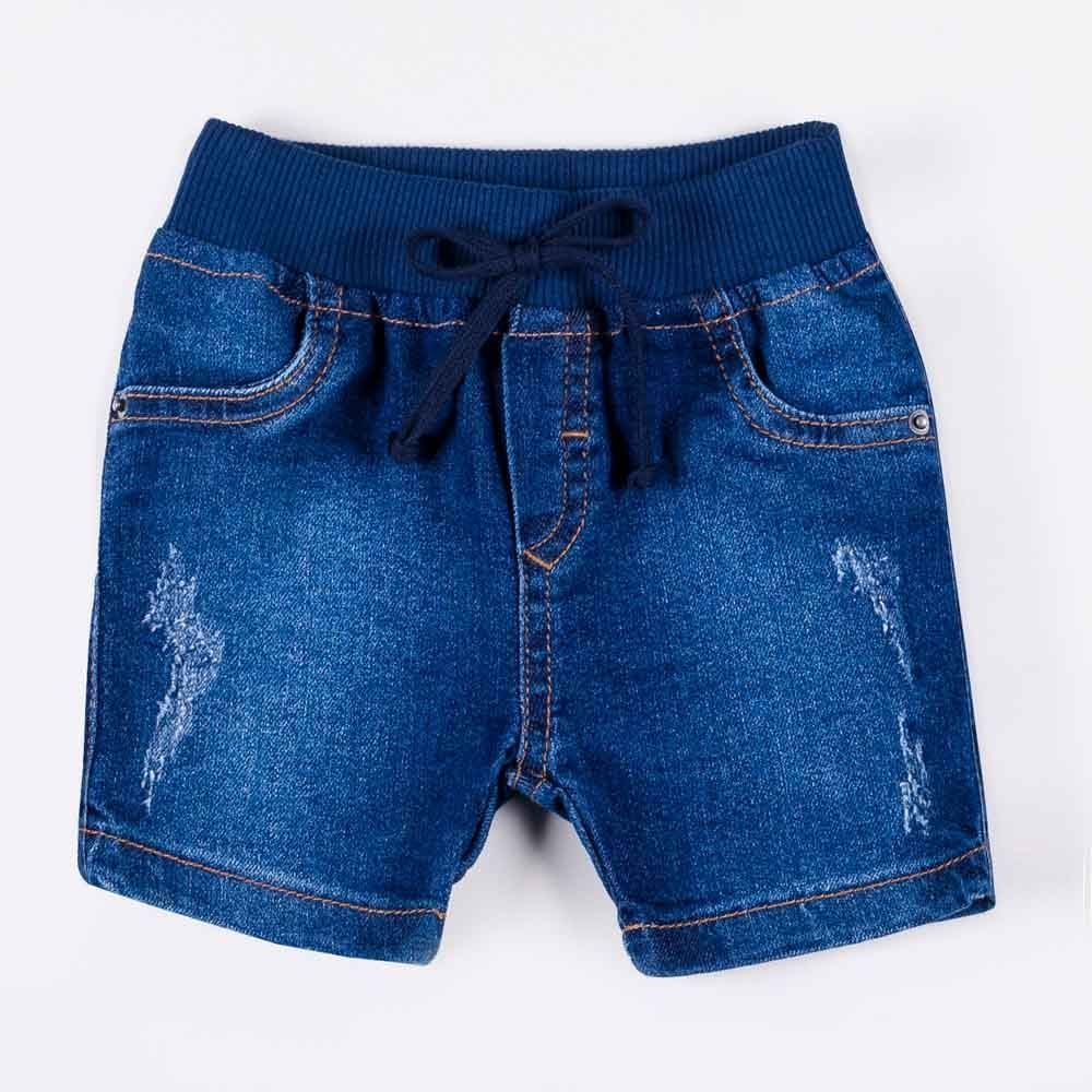 Bermuda de Bebê Jeans Cós em Ribana Yoyo Baby