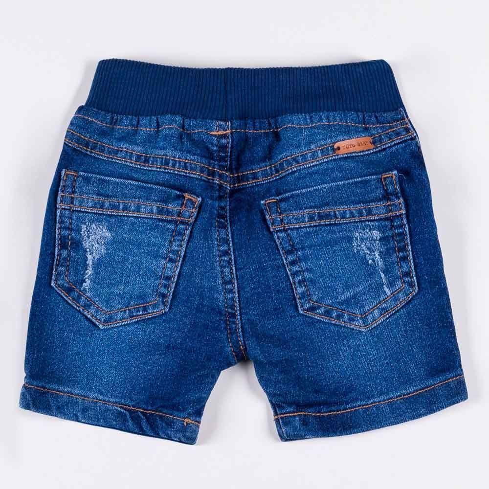 Bermuda de Bebê Jeans Cós em Ribana Yoyo Baby