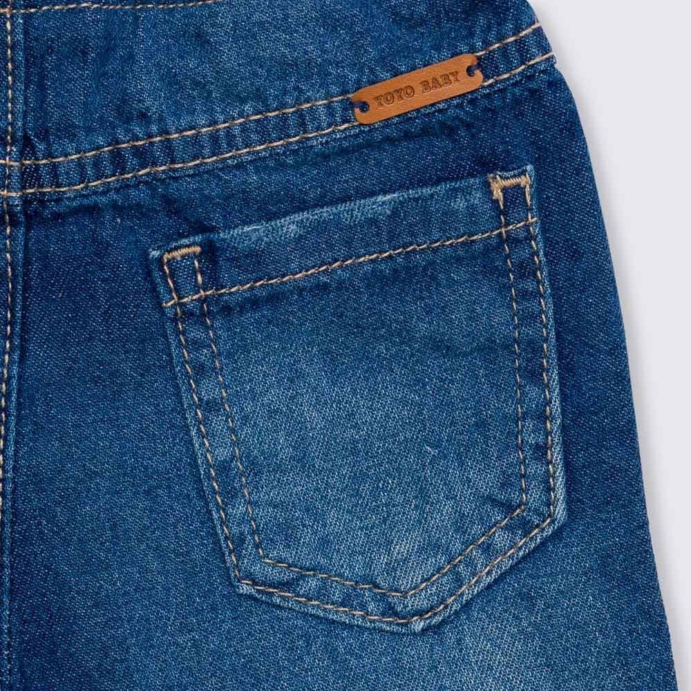Bermuda de Bebê Jeans Cós Ribana Yoyo Baby