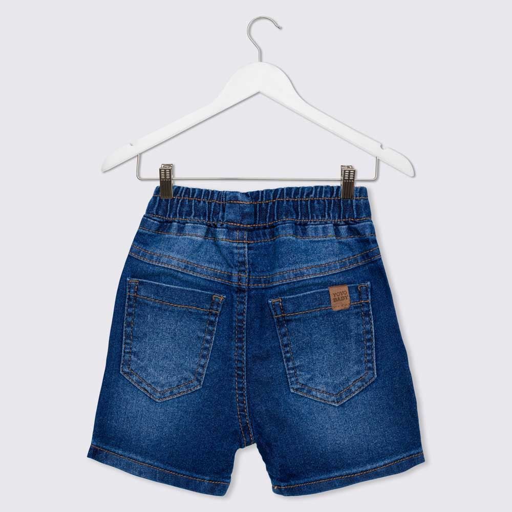 Bermuda de Bebê Jeans Jogger Costura Yoyo Baby