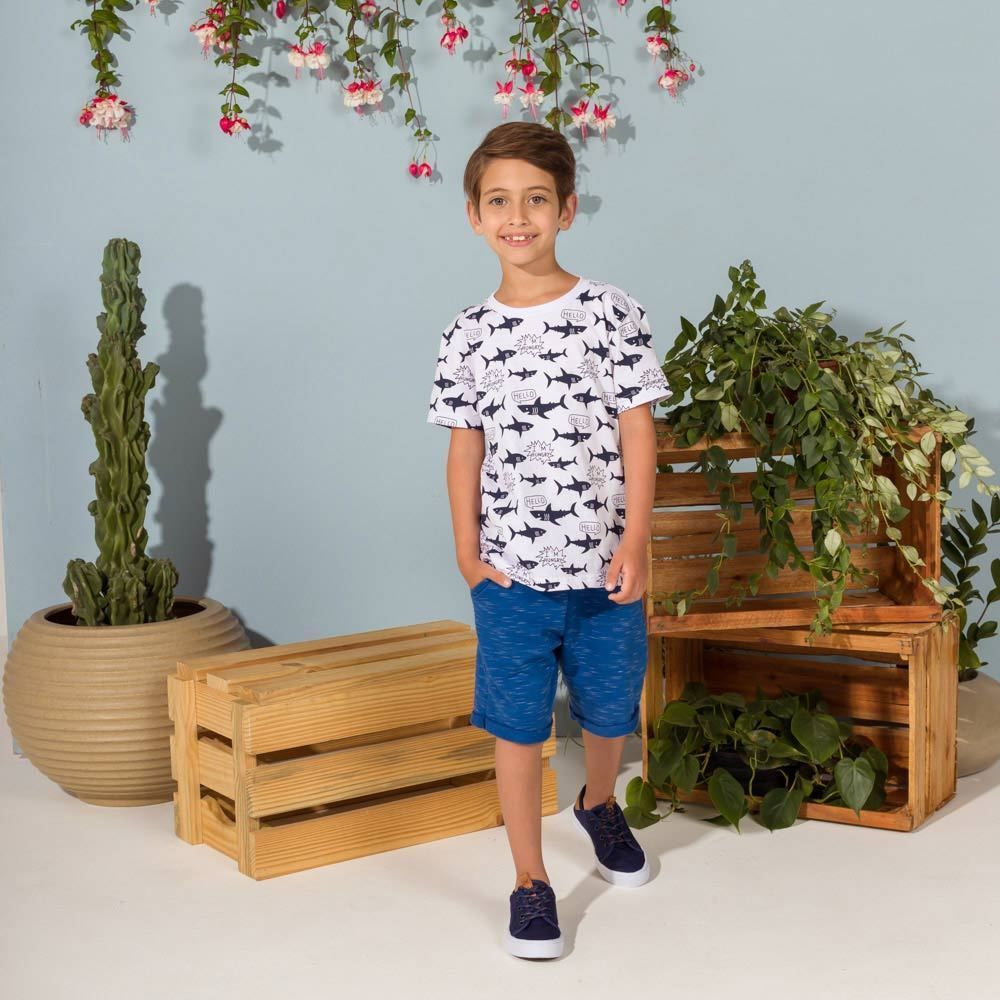 Bermuda de Bebê Menino Moletom Jet Yoyo Baby