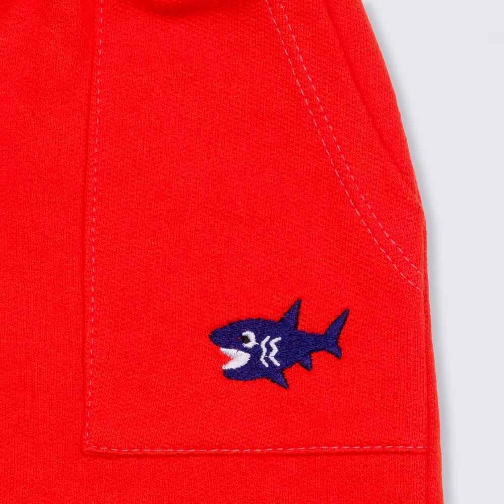 Bermuda de Bebê Moletom + Tubarão Bordado Yoyo Baby