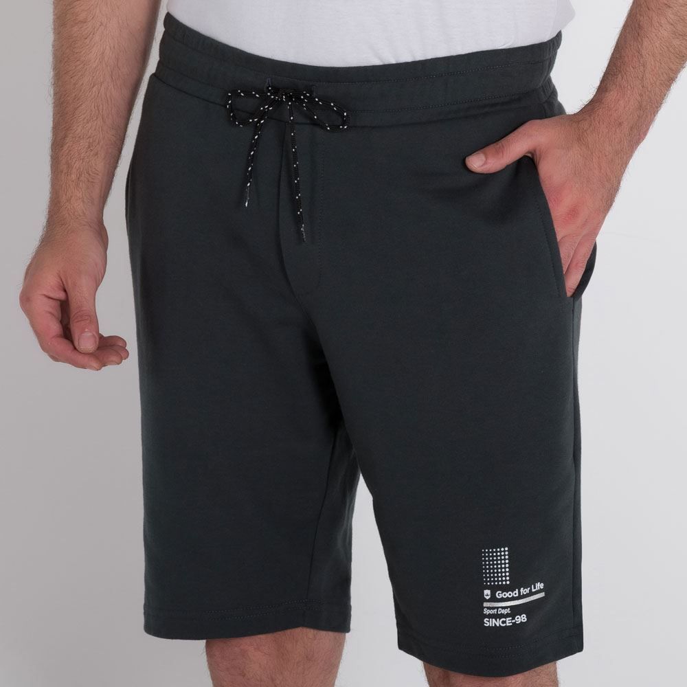 Bermuda de Moletom com Estampa Colisão