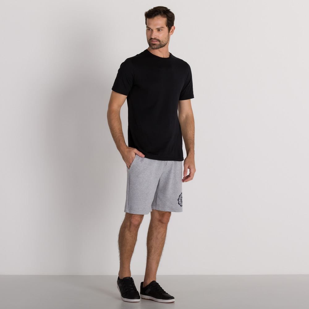 Bermuda de Moletom com Silk Frontal Thing