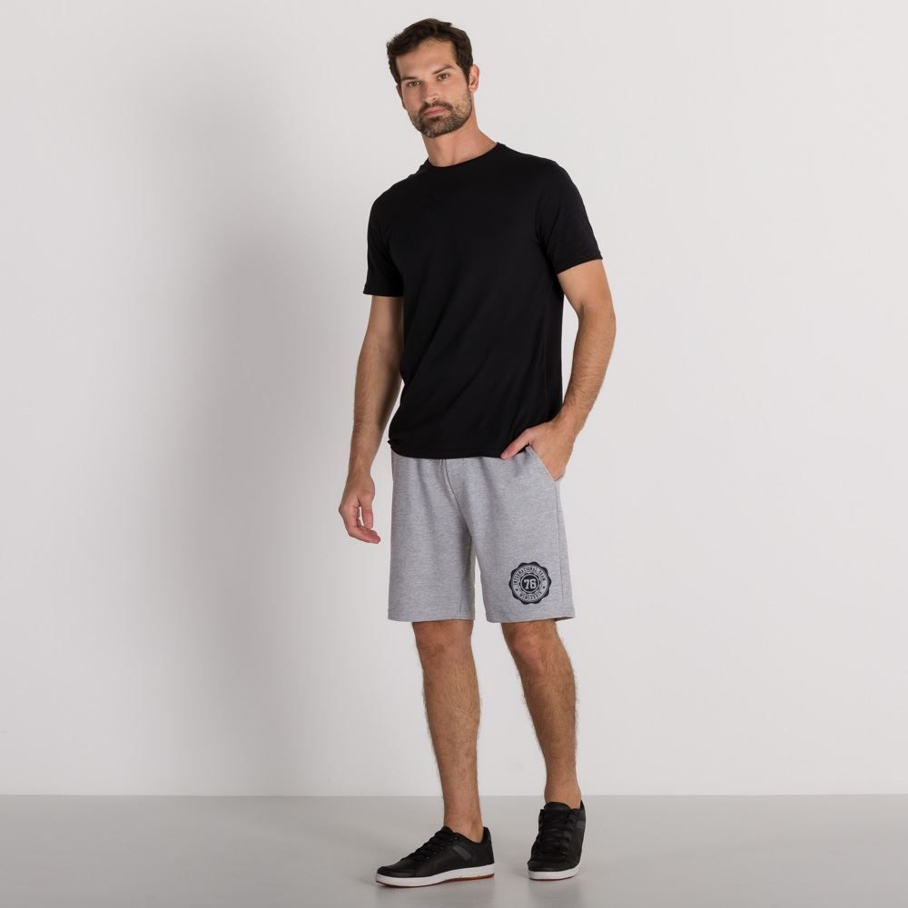 Bermuda de Moletom com Silk Frontal Thing