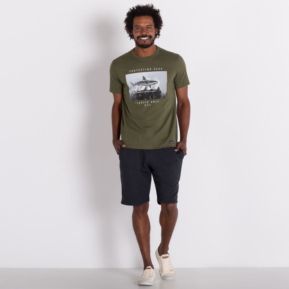 Bermuda de Moletom sem Pelúcia Colisão