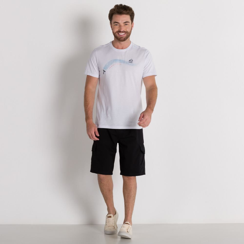 Bermuda de Sarja Bolso Cargo Marc Alain