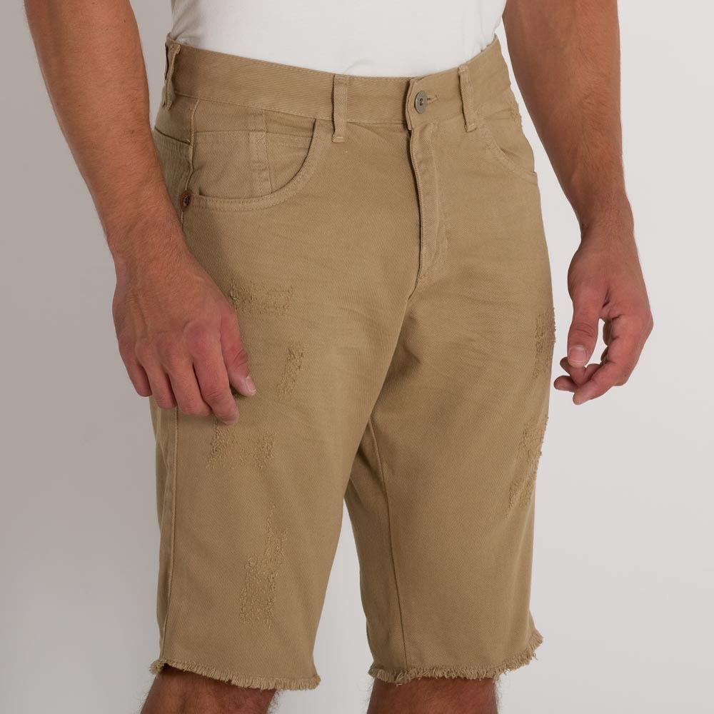 Bermuda de Sarja com Bigodes 3D Rock&Soda