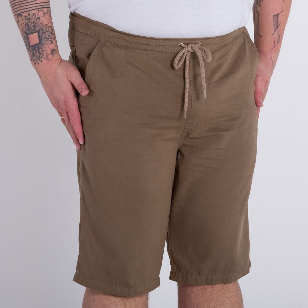 Bermuda de Sarja Plus Size com Elástico Marc Alain