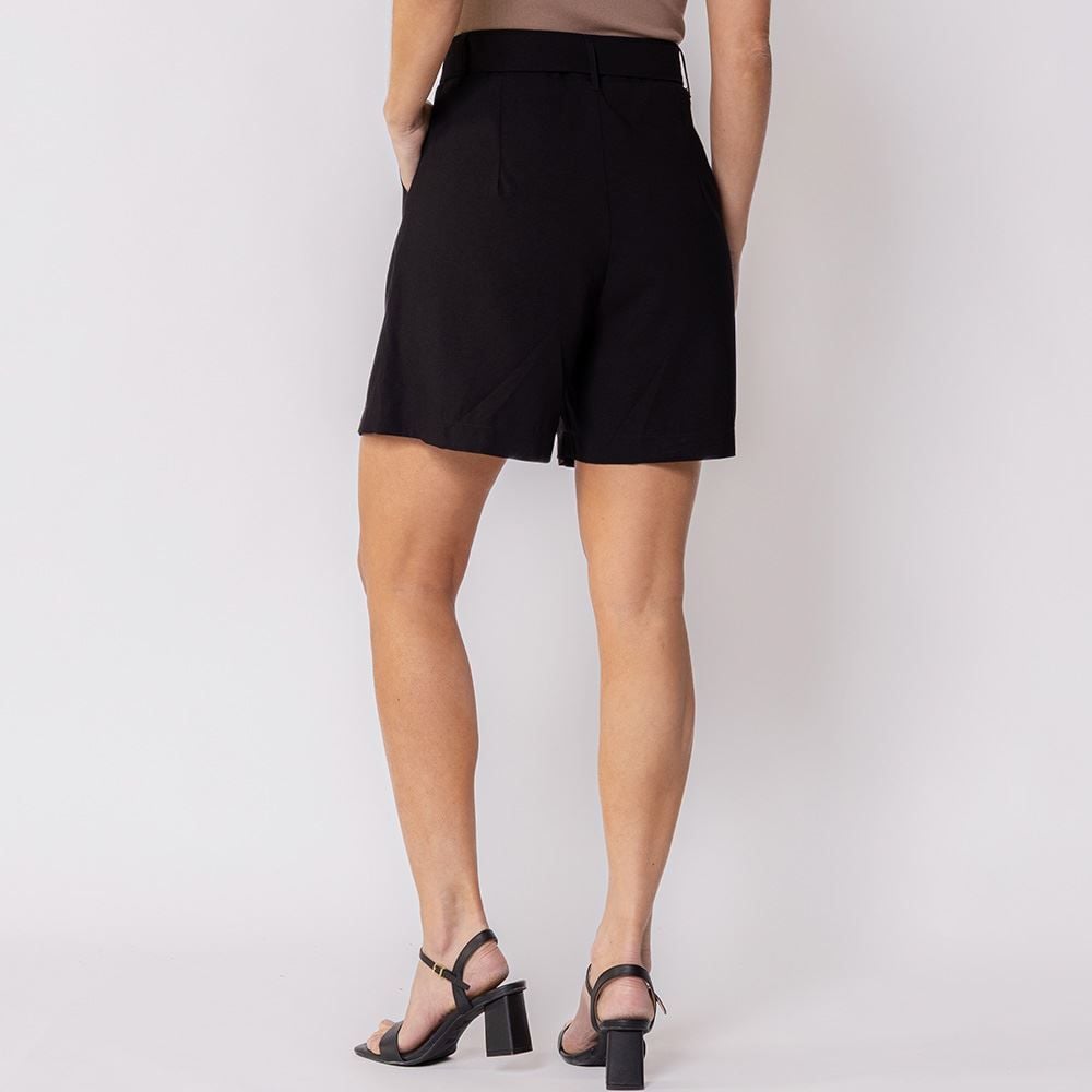 Bermuda Feminina Alfaiataria Com Cinto Patricia Foster