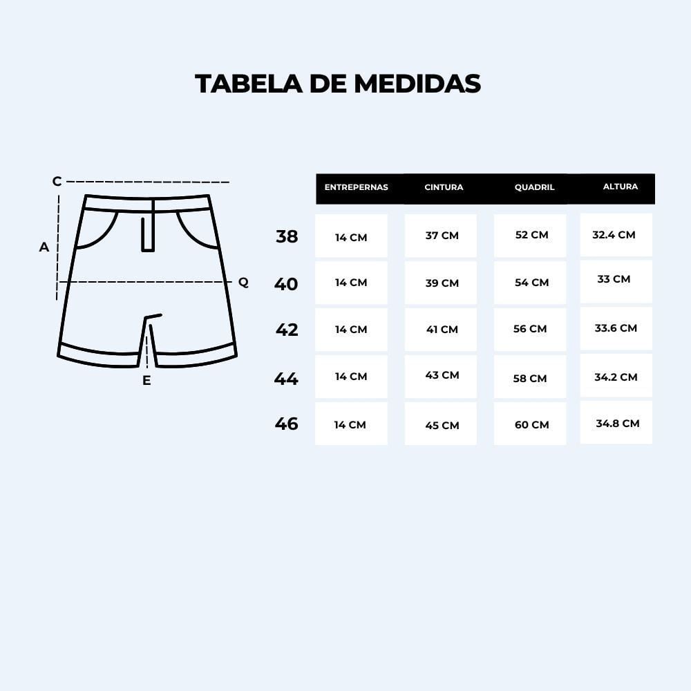 Bermuda Feminina Alfaiataria Com Cinto Patricia Foster