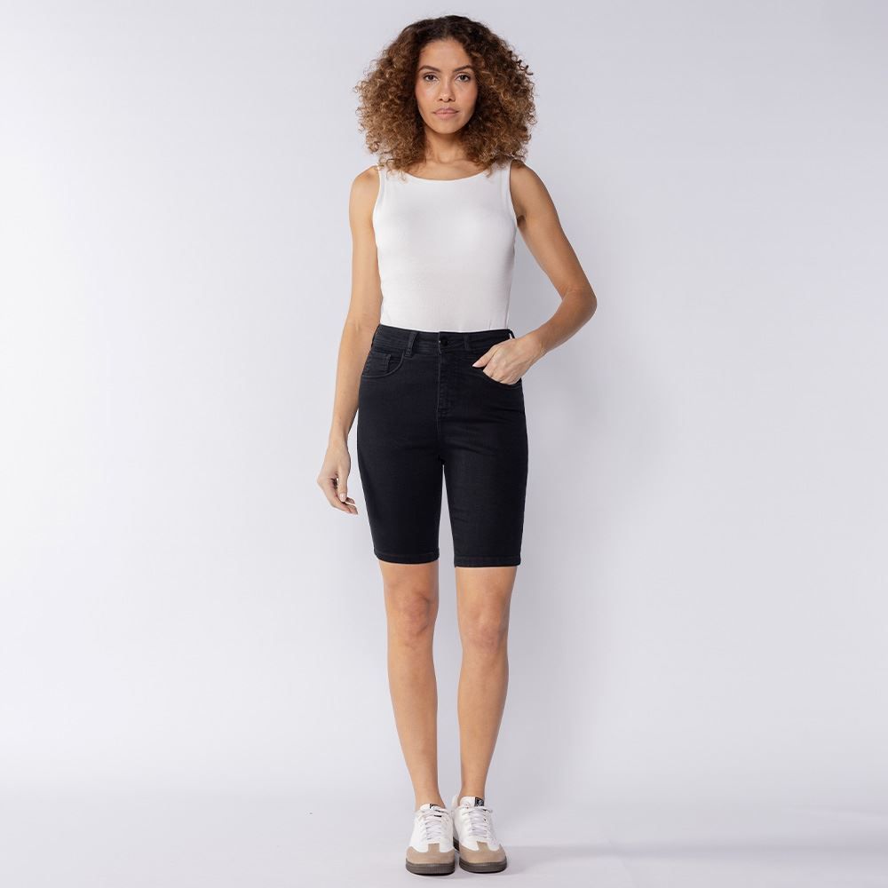 Bermuda Feminina Jeans Ciclista Patricia Foster
