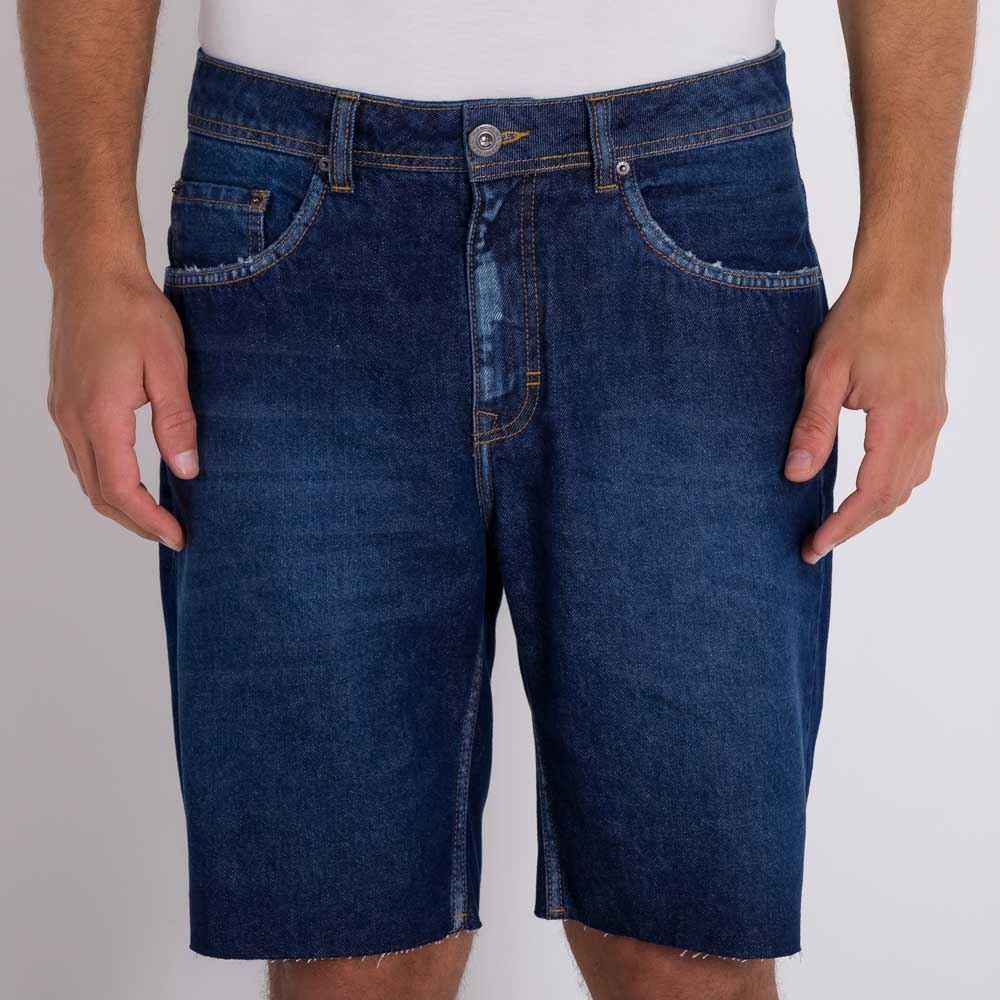 Bermuda Jeans Barra Desfiada Marc Alain