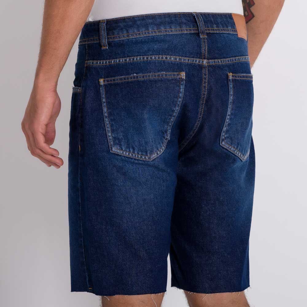 Bermuda Jeans Barra Desfiada Marc Alain