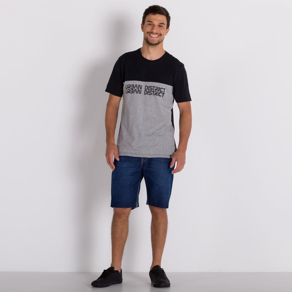 Bermuda Jeans Barra Desfiada Marc Alain