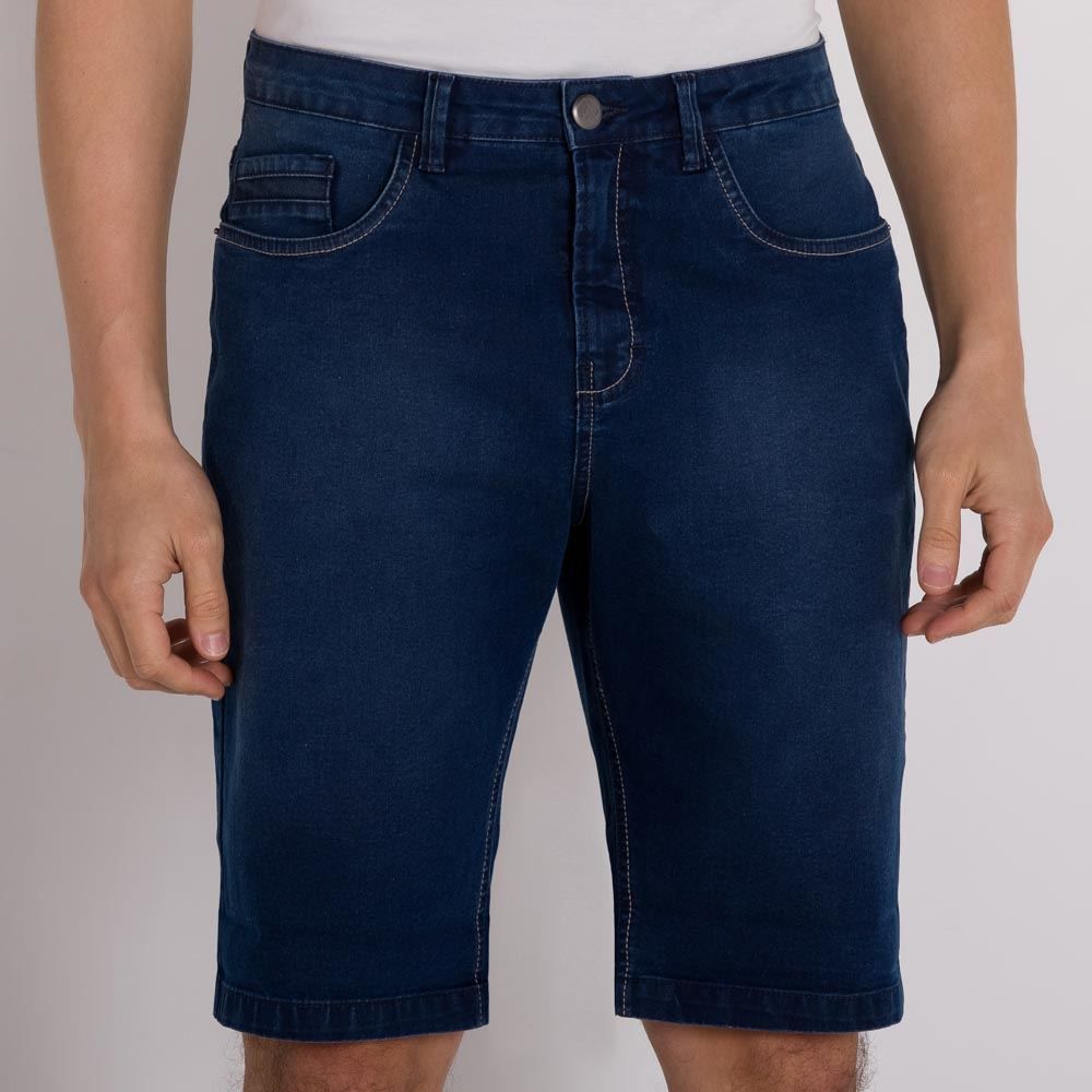 Bermuda Jeans Barra Dobrada Marc Alain