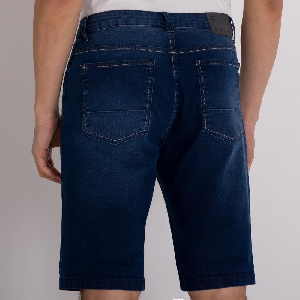 Bermuda Jeans Barra Dobrada Marc Alain