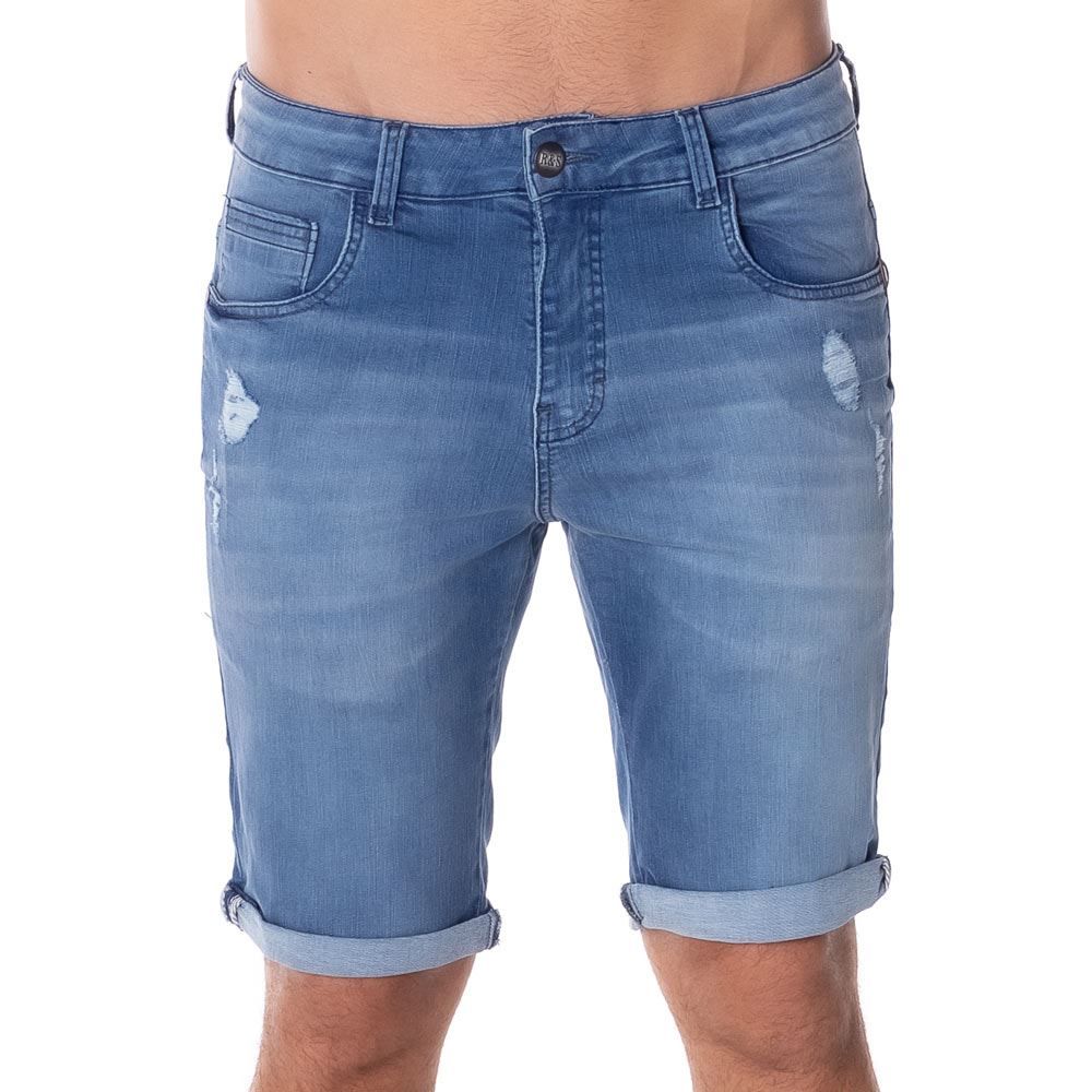 Bermuda Jeans Barra Dobrada Rock & Soda