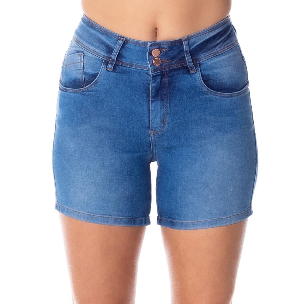 Bermuda Jeans com 2 Botões Patrícia Foster