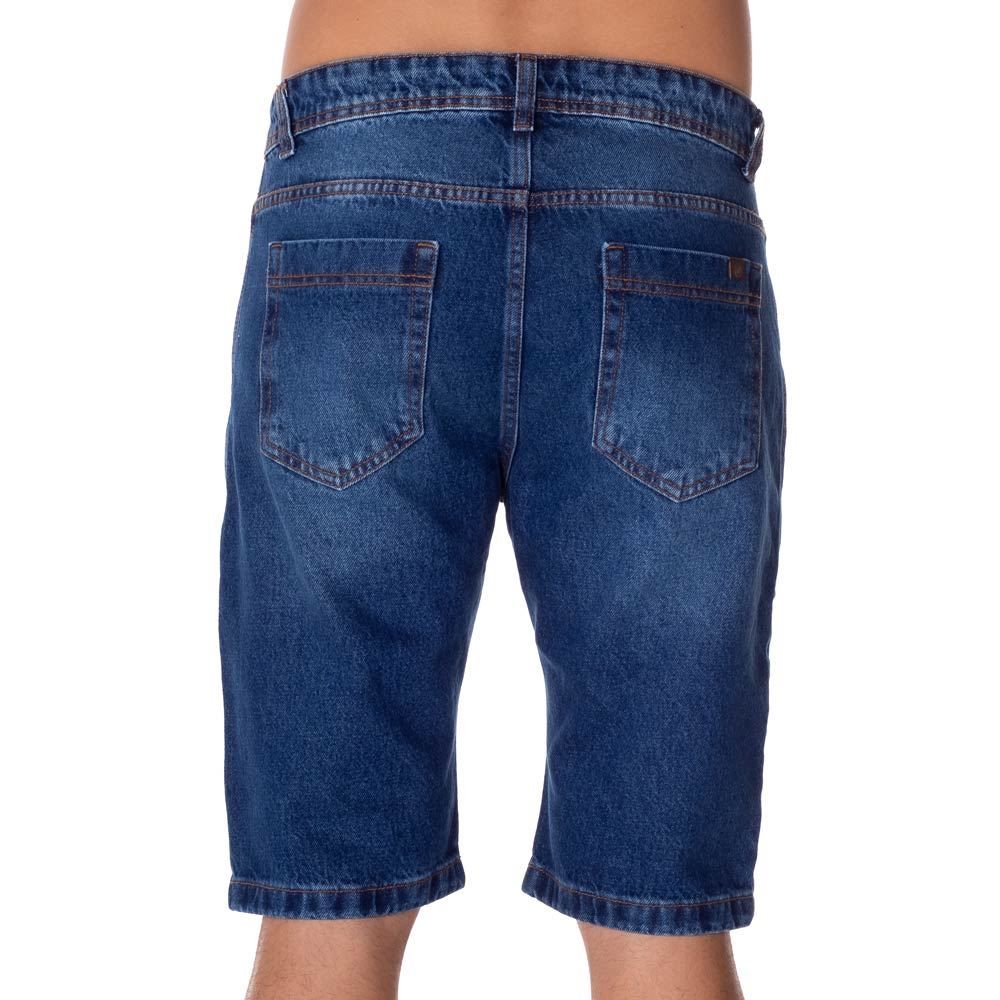 Bermuda Jeans com Bigode e Used Thing