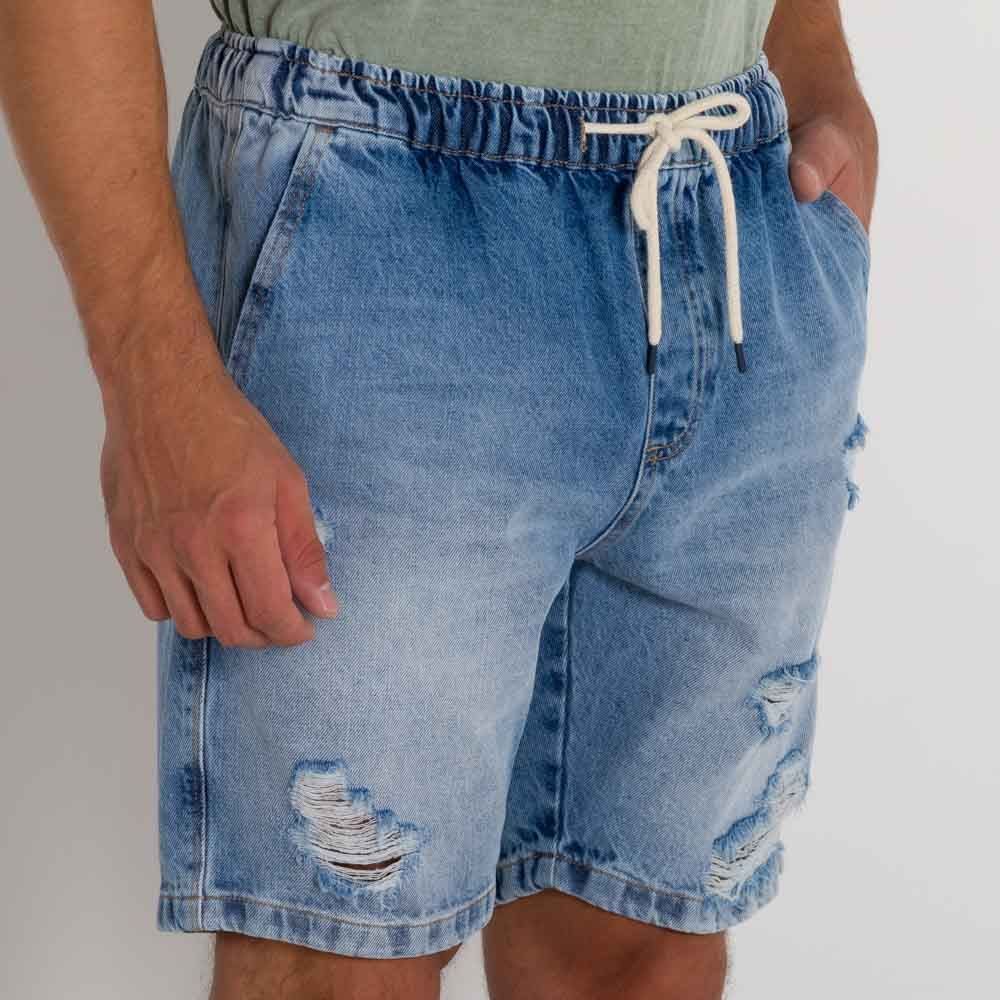 Bermuda Jeans Cós em Elástico Thing