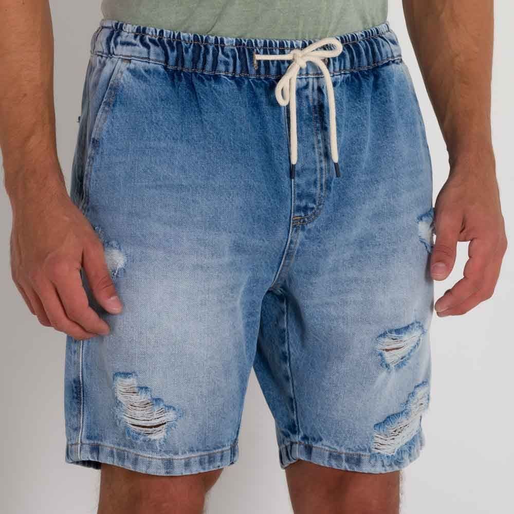 Bermuda Jeans Cós em Elástico Thing