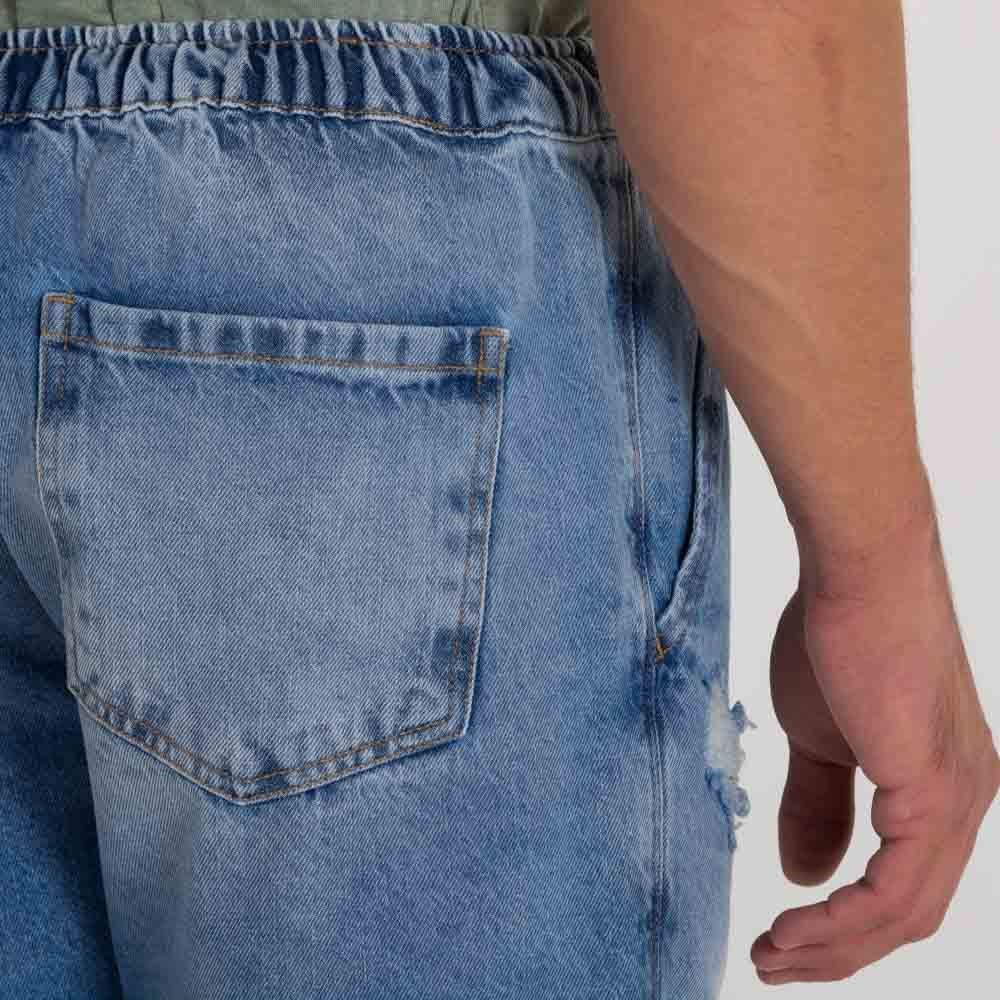 Bermuda Jeans Cós em Elástico Thing