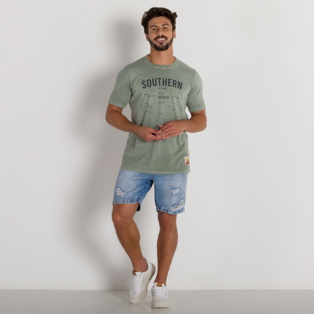 Bermuda Jeans Cós em Elástico Thing