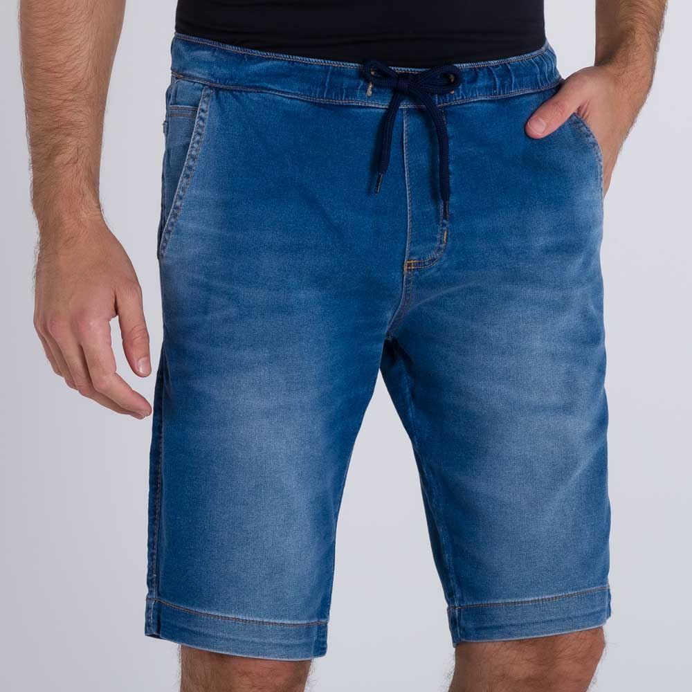Bermuda Jeans Jogger com Elástico Marc Alain