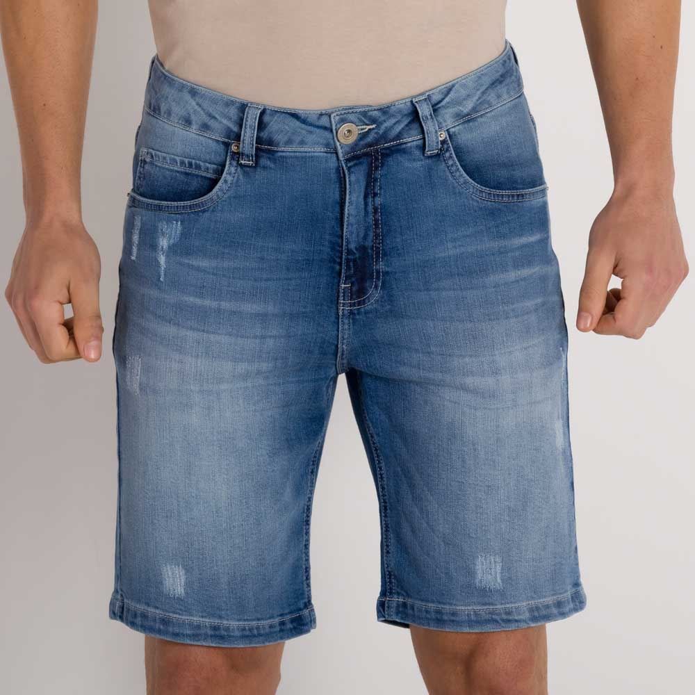 Bermuda Jeans Masculina com Fricção Marc Alain