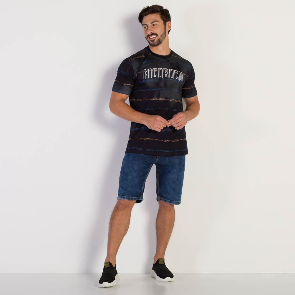 Bermuda Jeans Masculina Nicoboco