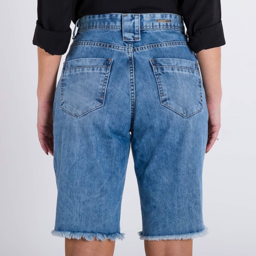 Bermuda Jeans Mom com Rasgos Patrícia Foster