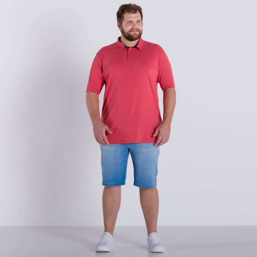Bermuda Jeans Plus Size com Bigodes Marc Alain